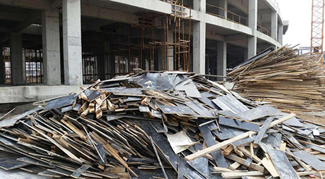 廢舊建筑模板破碎應(yīng)用